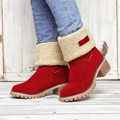 M.O.I Bottes de cheville en peluche chaleureuse hivernale des femmes