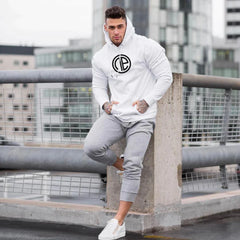 Men's Printed Hoodie Sports Running Fitness Top