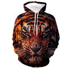 M.O.I Men's Unisex Hoodie Pullover Hoodie Sweatshirt 1 2 3 4 Black+Brown Hooded Animal Color Block Wolf Print Daily Sports 3D Print Designer Casual Big and Tall Spring & Fall Clothing Apparel Hoodies