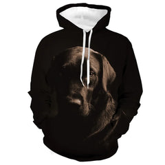 M.O.I Men's Unisex Hoodie Pullover Hoodie Sweatshirt 1 2 3 4 Black+Brown Hooded Animal Color Block Wolf Print Daily Sports 3D Print Designer Casual Big and Tall Spring & Fall Clothing Apparel Hoodies