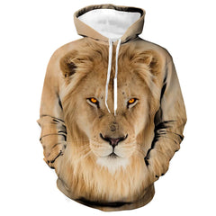 M.O.I Men's Unisex Hoodie Pullover Hoodie Sweatshirt 1 2 3 4 Black+Brown Hooded Animal Color Block Wolf Print Daily Sports 3D Print Designer Casual Big and Tall Spring & Fall Clothing Apparel Hoodies