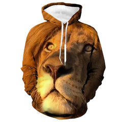 M.O.I Men's Unisex Hoodie Pullover Hoodie Sweatshirt 1 2 3 4 Black+Brown Hooded Animal Color Block Wolf Print Daily Sports 3D Print Designer Casual Big and Tall Spring & Fall Clothing Apparel Hoodies