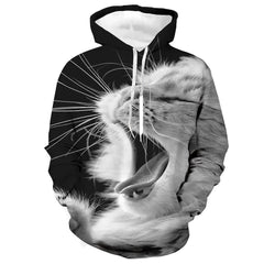 M.O.I Men's Unisex Hoodie Pullover Hoodie Sweatshirt 1 2 3 4 Black+Brown Hooded Animal Color Block Wolf Print Daily Sports 3D Print Designer Casual Big and Tall Spring & Fall Clothing Apparel Hoodies