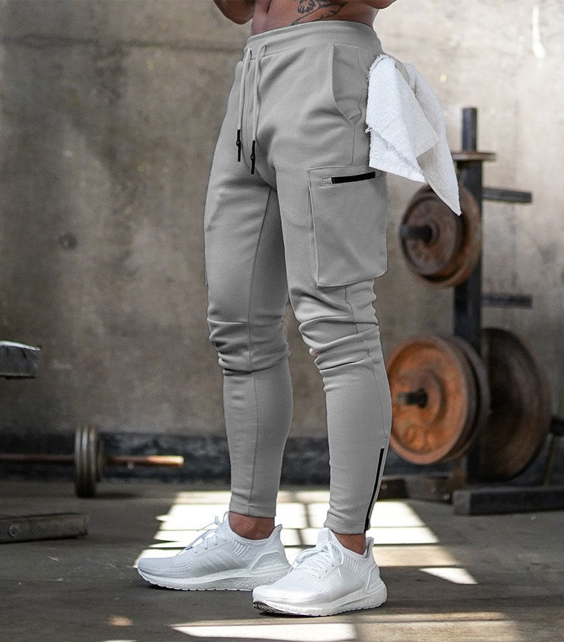 Pantaloni da carico da jogger a secco rapido da uomo con coulisse e tasche