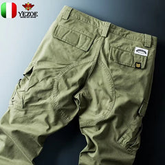 M.O.I Versatile Casual Work Pants for Men, Seasonal Trendy Teenagers' Fashion with Multiple Pockets and Cuffed Legs