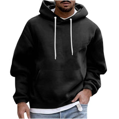 Bequemer Baumwoll -Hoodie mit einem minimalistischen festen Farbstil