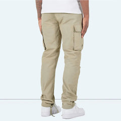 Elastic waistband flap pocket cargo pants