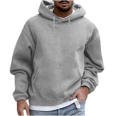 Bequemer Baumwoll -Hoodie mit einem minimalistischen festen Farbstil