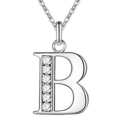 26 lettres anglaises à mode tendance couple de mode créative simple collier de mode cloué en diamant simple en diamant