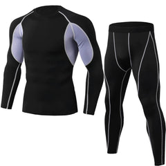 Ensemble de sports de base de base de base thermique d'hiver pour hommes