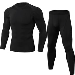 Ensemble de sports de base de base de base thermique d'hiver pour hommes