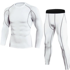 Ensemble de sports de base de base de base thermique d'hiver pour hommes