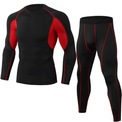 Ensemble de sports de base de base de base thermique d'hiver pour hommes