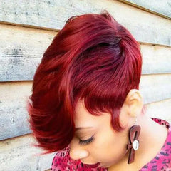 Pixie Cut Short Bob Wig Brazilian Straight Human Hair Wigs Non-Lace Remy Full Machine Cheap Wig For Black Women