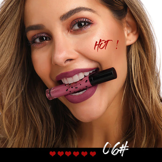 Glaze de labios de 12 colores impermeable Velvet Matte Lipstick Lipgloss