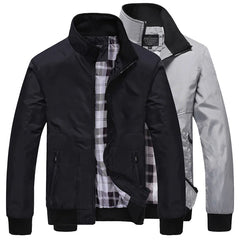 Men's Casual Jacket with Zipper Closure