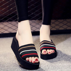 Candy Color Striped Mid Tach Slope Slifor