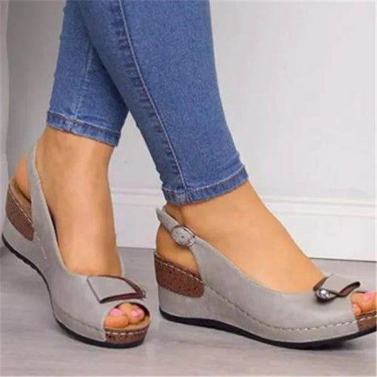 Bouche de poisson grande taille chaussures de chaussures de saison de saison de talon talon 43 yards sandales romaines