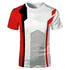 Camiseta deportiva de manga corta de la impresión 3D de verano