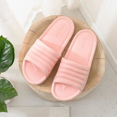 New Women Home Slippers Summer Non-slip Indoor Bathroom Sandals EVA Flat Shoes Women Men Flip Flops Slides