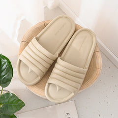 New Women Home Slippers Summer Non-slip Indoor Bathroom Sandals EVA Flat Shoes Women Men Flip Flops Slides