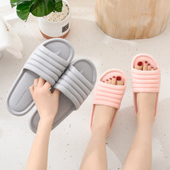 New Women Home Slippers Summer Non-slip Indoor Bathroom Sandals EVA Flat Shoes Women Men Flip Flops Slides