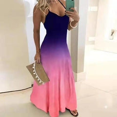 Fashion Slim Plus Size Maxi Dress Abito