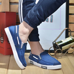 Chaussures de pont de gusset de gusset de gusset en denim pour hommes