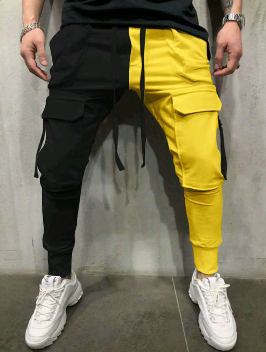 Pantalones deportivos de ocio para hombres con bolsillo para el culturismo