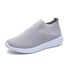 Women Flat Casual Shoes Slip On Vulcanized Ladies Chaussures Solid Walking Basket Sneakers Mesh Soft Lightweight Female Shoes