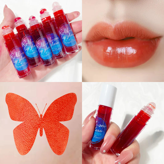 6 Colors Lip Glaze Matte Long Lasting Moisturizing Lip Gloss Glitter Dyed Liquid Lipstick Lip Oil red Lips Tint Care Makeup