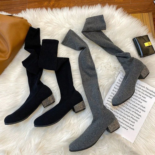 Woman Boots Long Tube Socks Shoes New Female Fashion Flat Shoes for Women Basket Winter Boots Female Shoes Women Sneakers