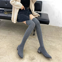 Woman Boots Long Tube Socks Shoes New Female Fashion Flat Shoes for Women Basket Winter Boots Female Shoes Women Sneakers