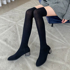 Boots Boots Long tube chaussettes chaussures nouvelles chaussures plates de mode féminine pour femmes panier des chaussures d'hiver chaussures féminines baskets