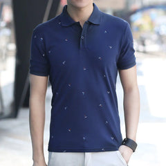 Männer Polo -Shirts bedruckte Männerhemd Kurzärmelene Summer Tops koreanischer Stil männlicher Tees Revers Polo -Hemd Designerhemd