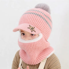 Épais tricot en tricot en acrylique chapeaux de bonnet d'hiver pour enfants