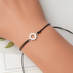 2Pcs Unisex Moon Sun Style Adjustable Couple Bracelet Friend Gift Accessories, Bracelets for Women Teen Girls Gift.