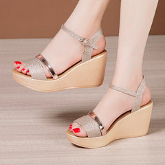 Wedge Heel High Heel Sandals Ladies Platform Sandals