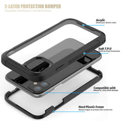 Case de teléfono de armadura híbrida híbrida para iPhone 12 11 XR XS MAX 8 7 Plus para iPhone 11Pro Max 6s Plus PC duro TPU 2 IN1 Cubierta completa