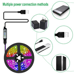 Bluetooth USB LED Strip Light SMD DC 5V USB RGB Luces Luces LED CINTA CINTA RGB TV CINTA DE DIOS