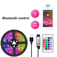 Bluetooth USB LED Strip Light SMD DC 5V USB RGB Lights Flexible LED Lamp Tape Ribbon RGB TV Desktop Diode Tape