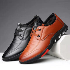 Winter Business Affairs Leisure Time Leather Shoes Men Ventilation Fashion Tie Shoes