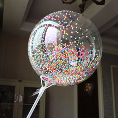 One Giant Transparent Balloon Colorful Bubble Balloon Birthday Party Wedding Decoration Balloon Anniversary BoBo Balloon.