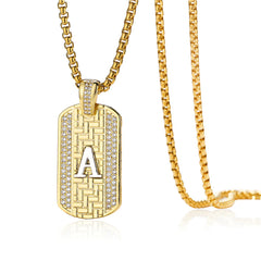 Accessories English Written words letter Pendant fashion Rhinestone personality Men necklace