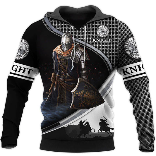 Templar Knight Hoodie 3D Printed Fashion Sportswear Harajuku Street Loose Plus Size Streetwear Men's Clothing