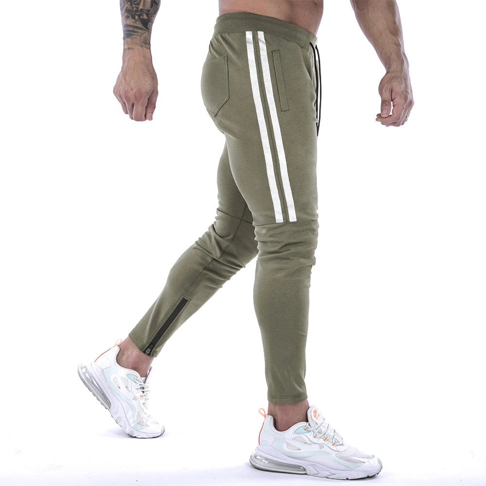 Men's Muscle Fitness Sports Long Pants Casual Running Training Slim Fit Pants