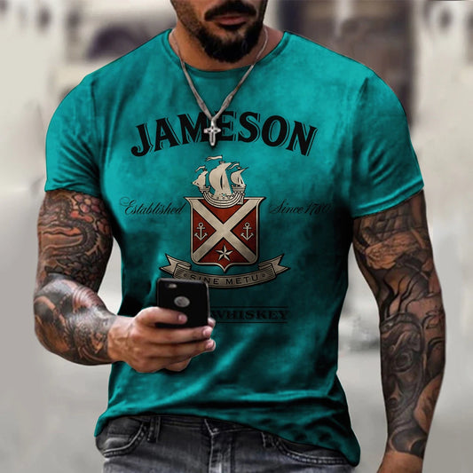 Men's Plus Size Short-sleeved Sports T-shirt