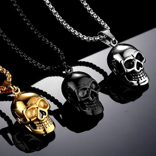 Personalized Skull Necklace Punk Necklace