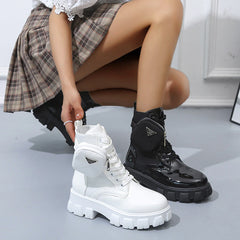 Women's British Style Lace-up Ankle Boots