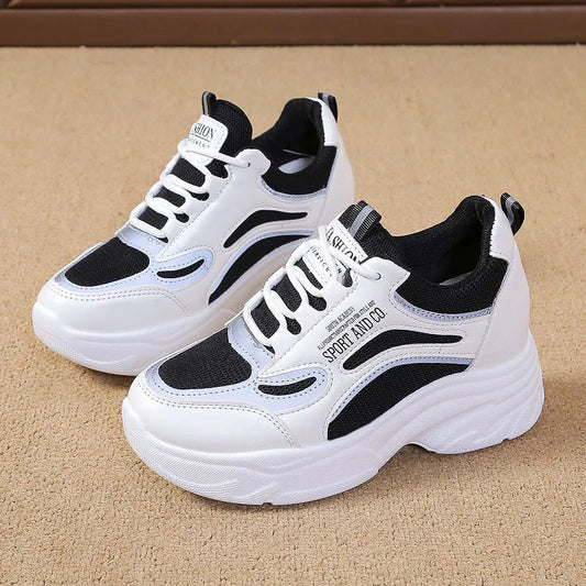 Women's High Heel Mesh Sports Shoes